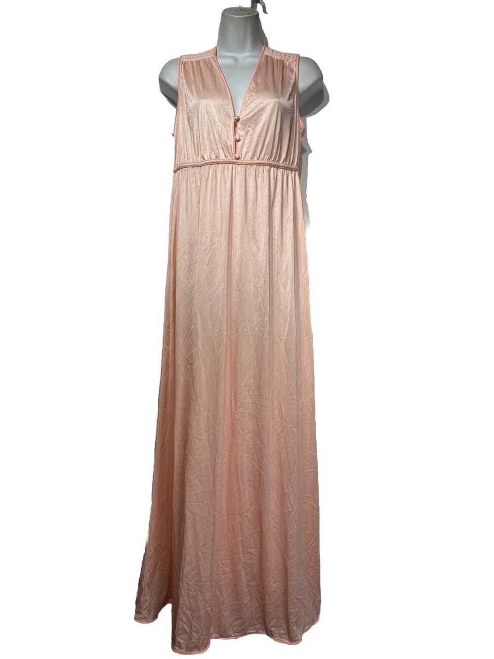 vintage vassarette long maxi sleeveless nightgown size S